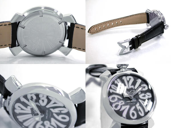 ガガ･ミラノスーパーコピー GAGAMILANO マニュアル　40mm　クォーツ z5020.4 ブラック皮 ブラックシェル/ホワイトアラビア